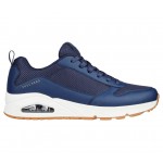7s Skechers 237016-NVY Uno Fastime men shoe - blue-navy/white/beige